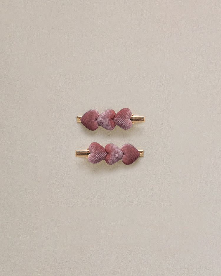 Velvet Heart Clips | Lipstick