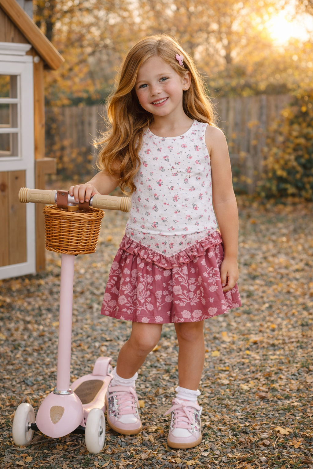 Play Skort Set | Taupe Floral