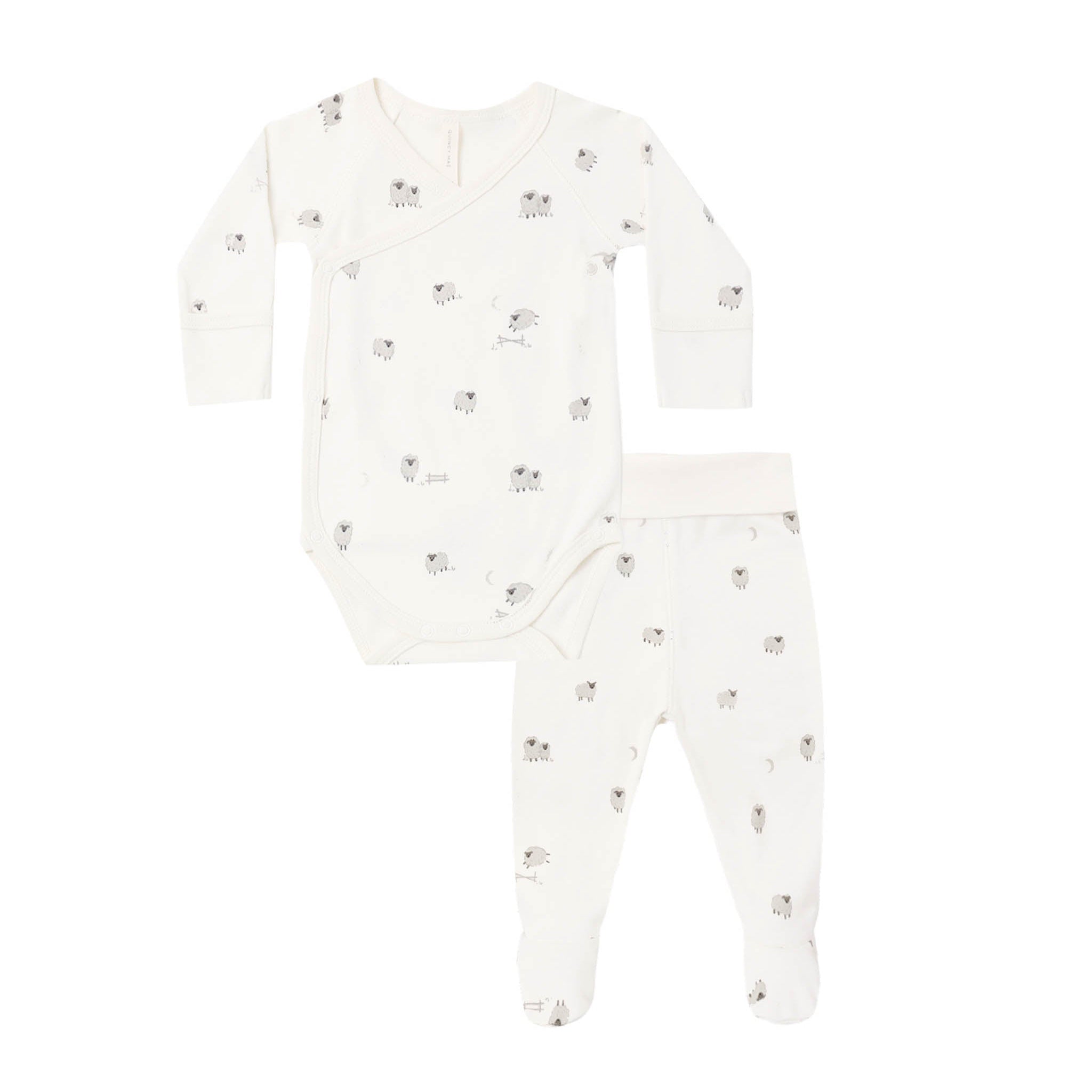 Side Snap Bodysuit + Pant Set | Sheep