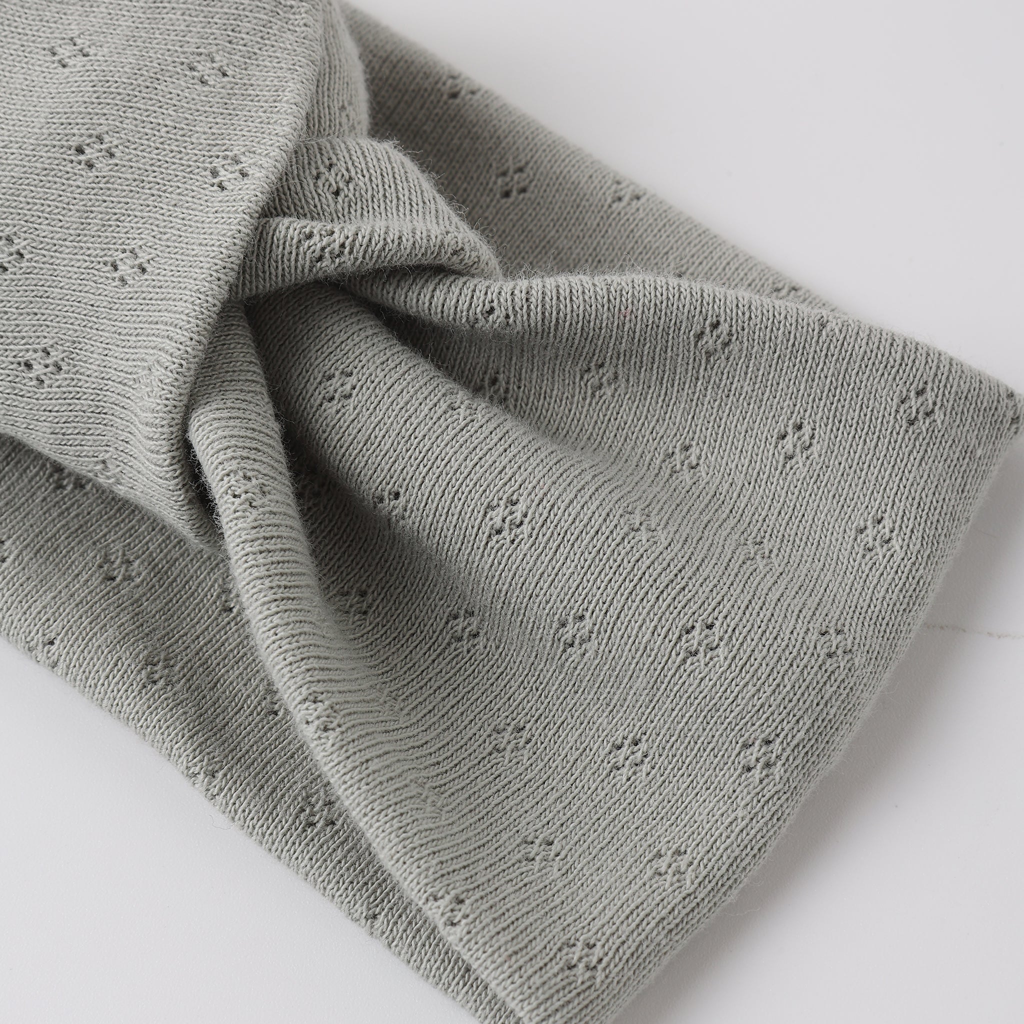 Pointelle Knotted Headband | Sage