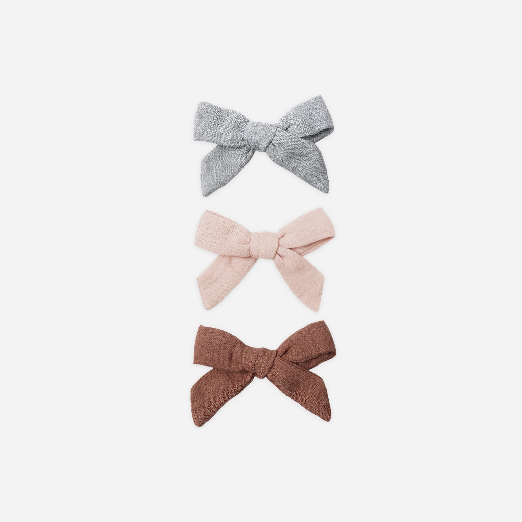 Bow w/ Clip (Set of 3) | Sky, Blush, Poppy