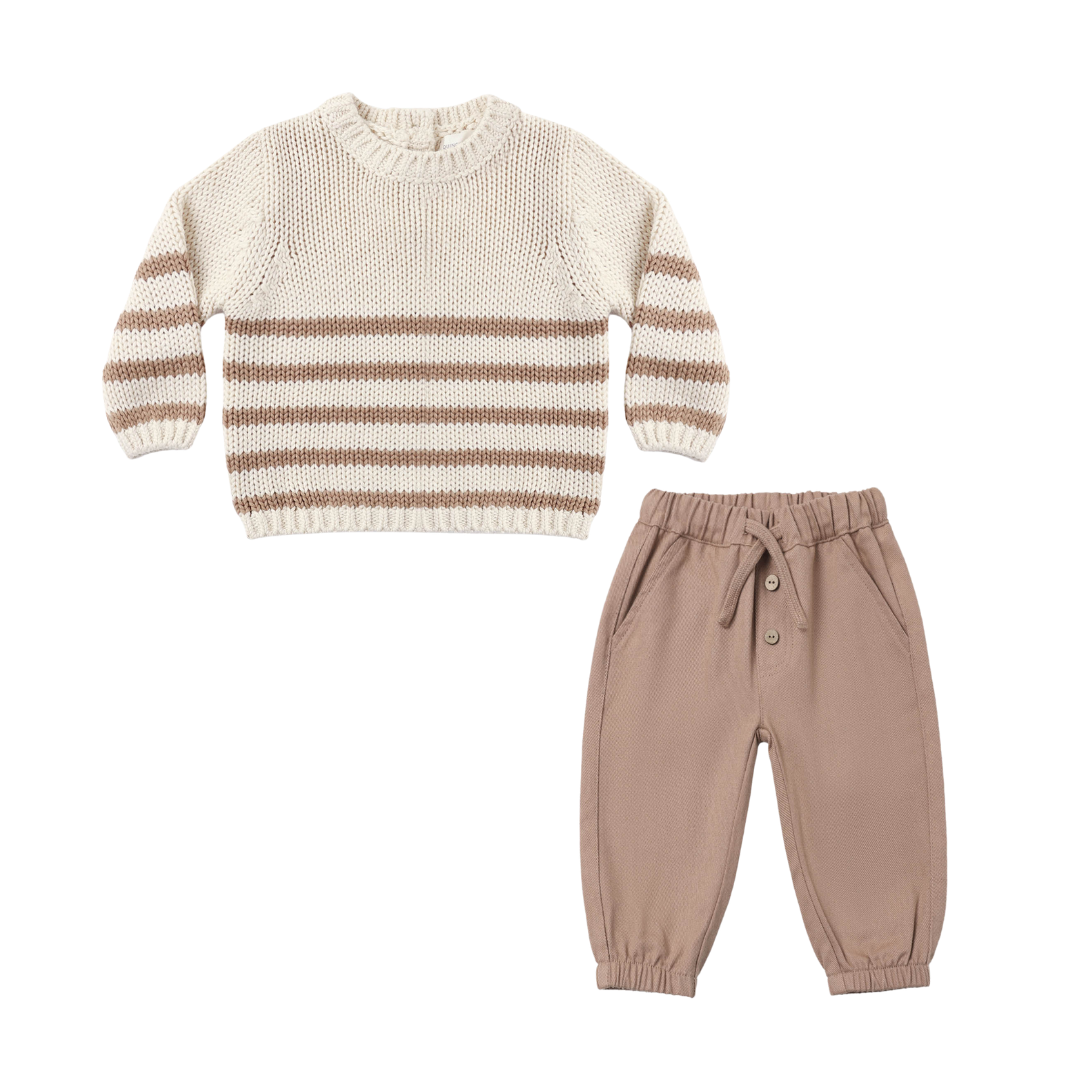 Rex Sweater + Giovani Pant Set | Almond