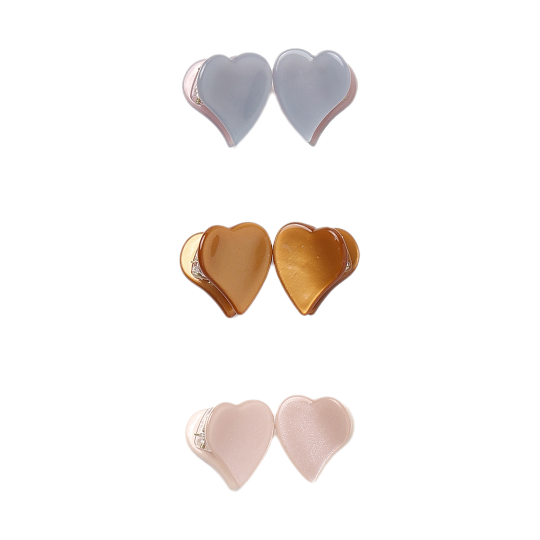 Heart Mini Clips | Dusty Blue, Clay, Blush