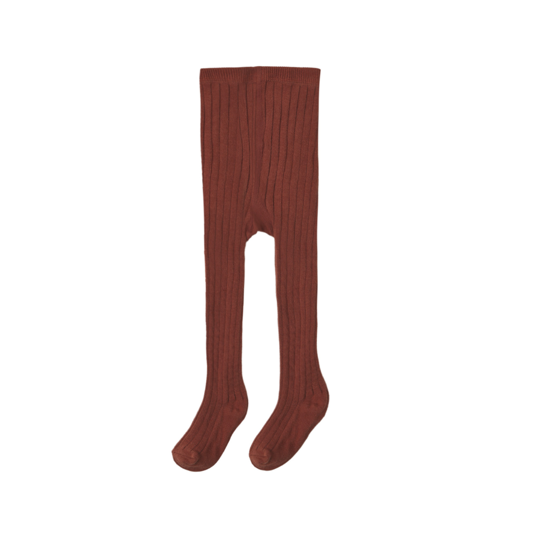 Ribbed Tights | Brick
