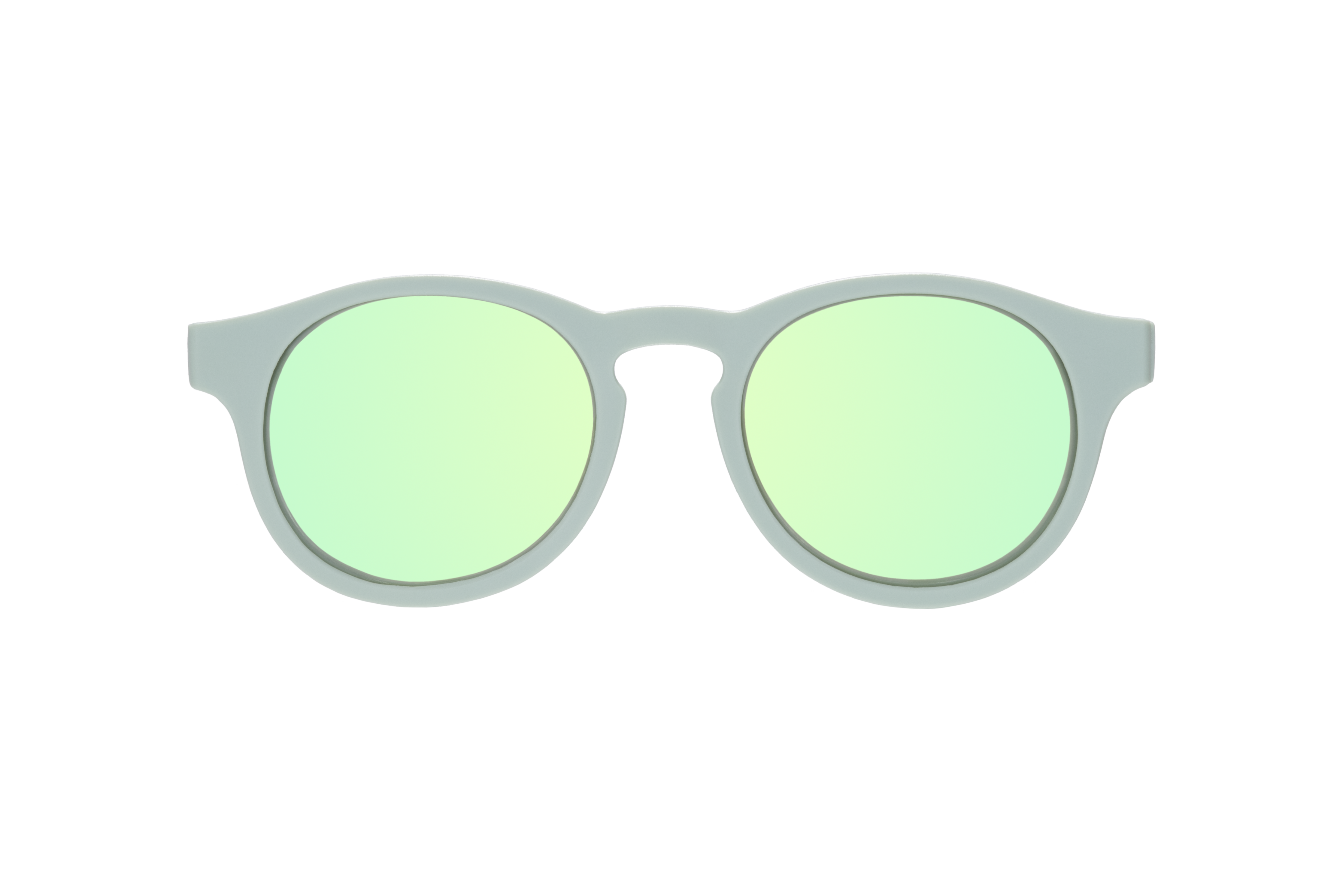 Seafoam Blue Polarized Keyhole Sunglasses with Mirrored Lens