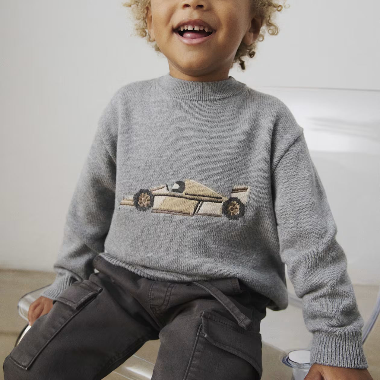 Race Car Grey Sweater