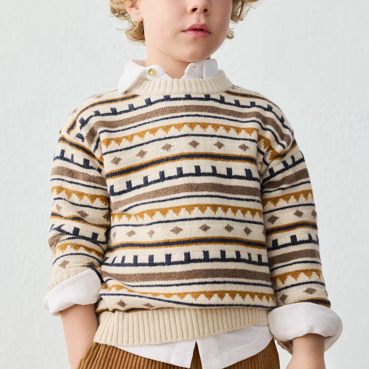 Jacquard Sweater | Cereal Heather
