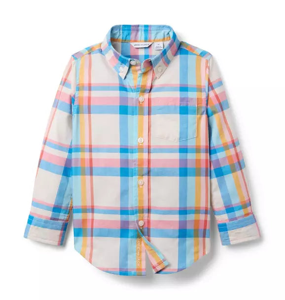 Cream Plaid Shirt