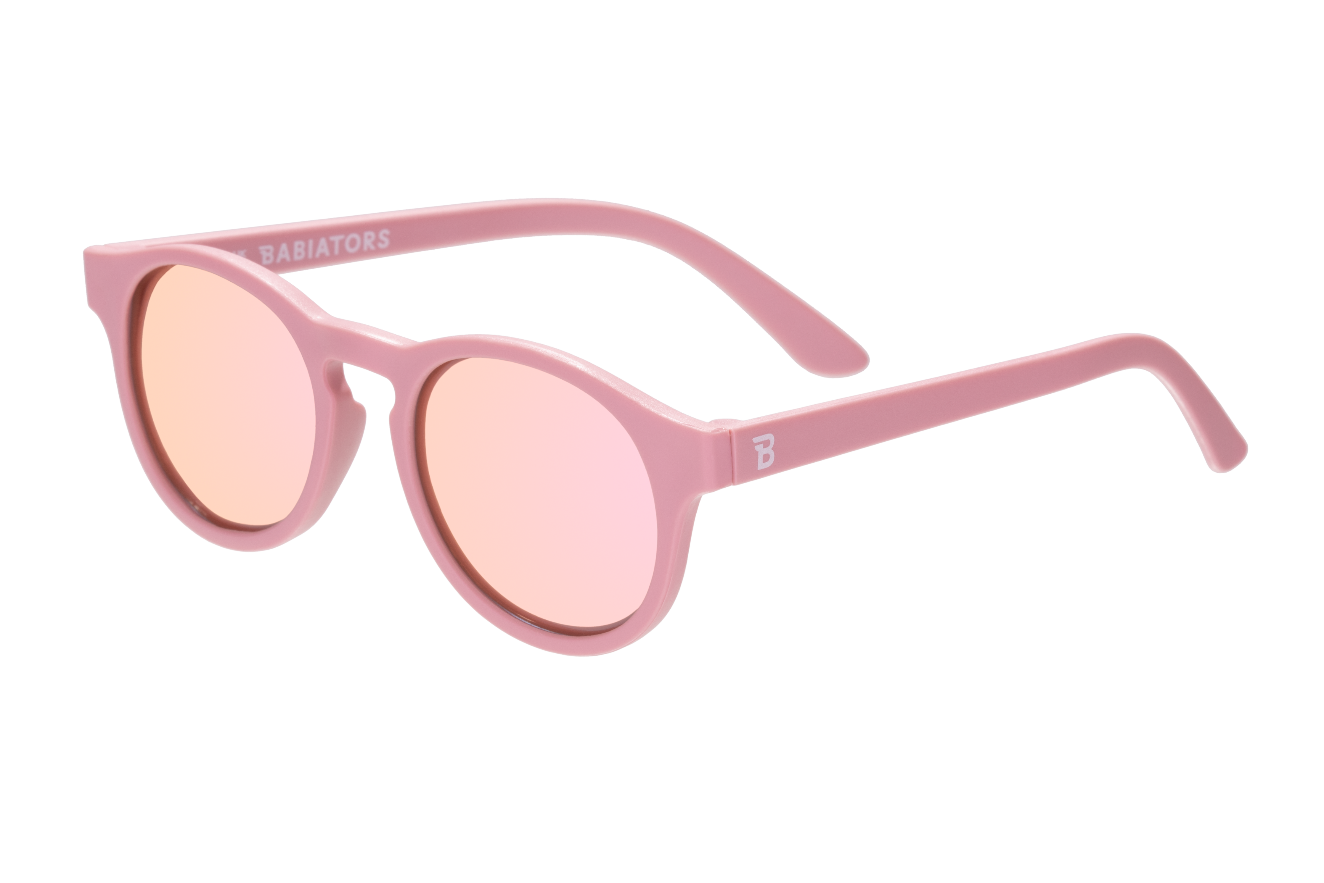 Pretty in Pink Polarized Keyhole Sunglasses w/ Mirrored Lens