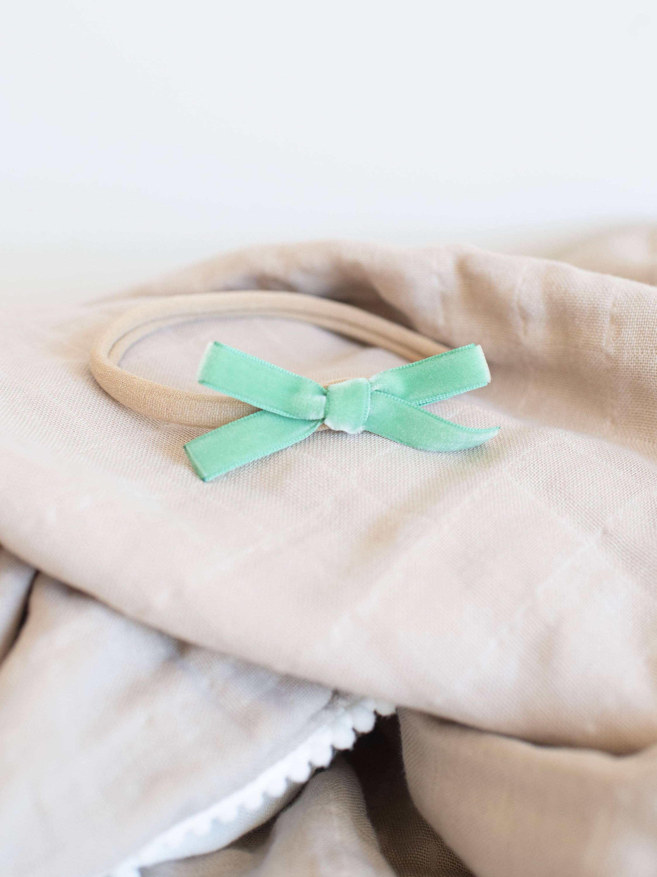 Nylon Headbands with Velvet Bows