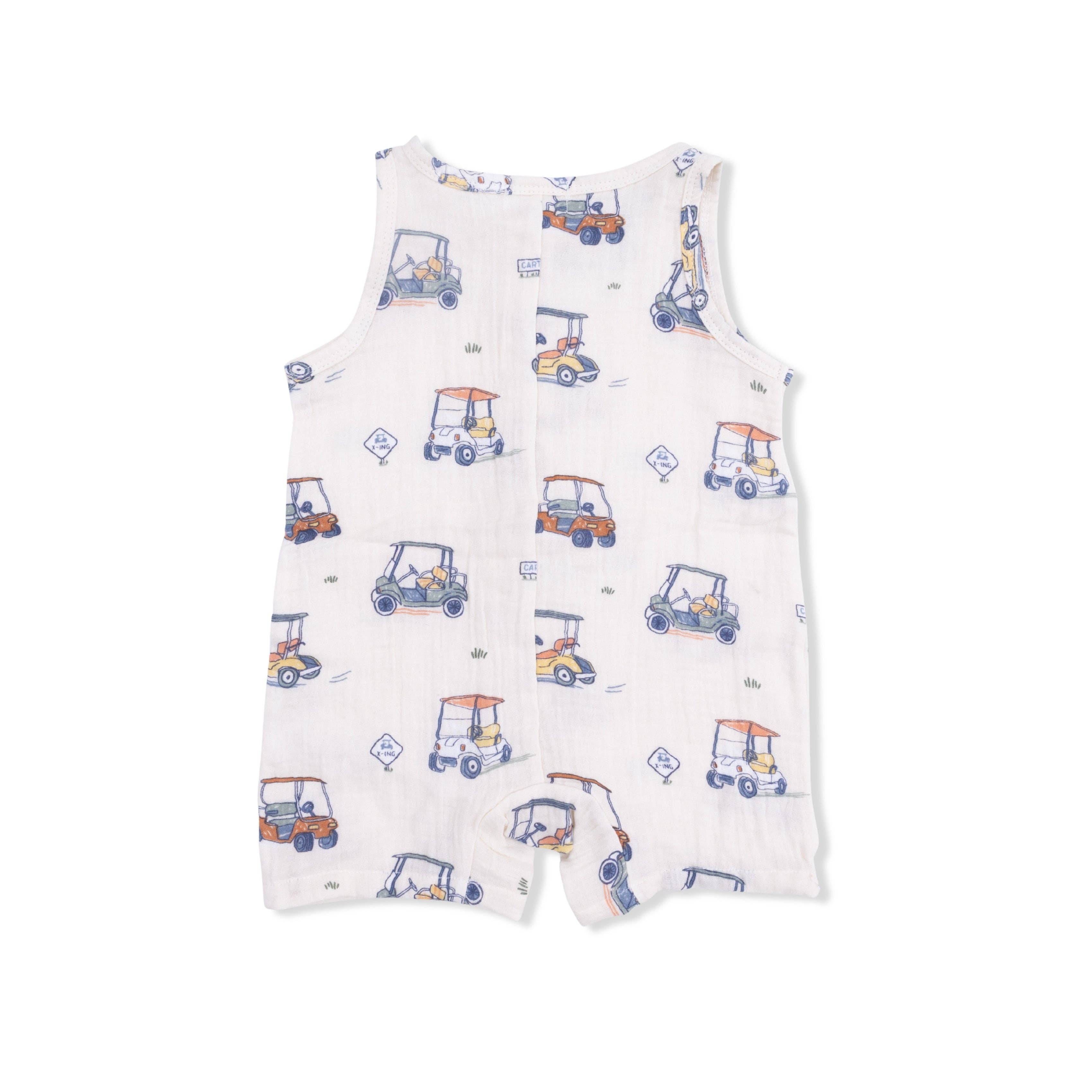 Sleeveless Shortie Romper | Zooming Golf Carts