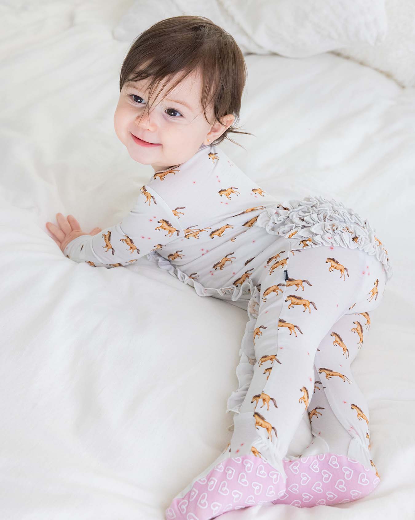 Juniper Ruffled Zippered Footie