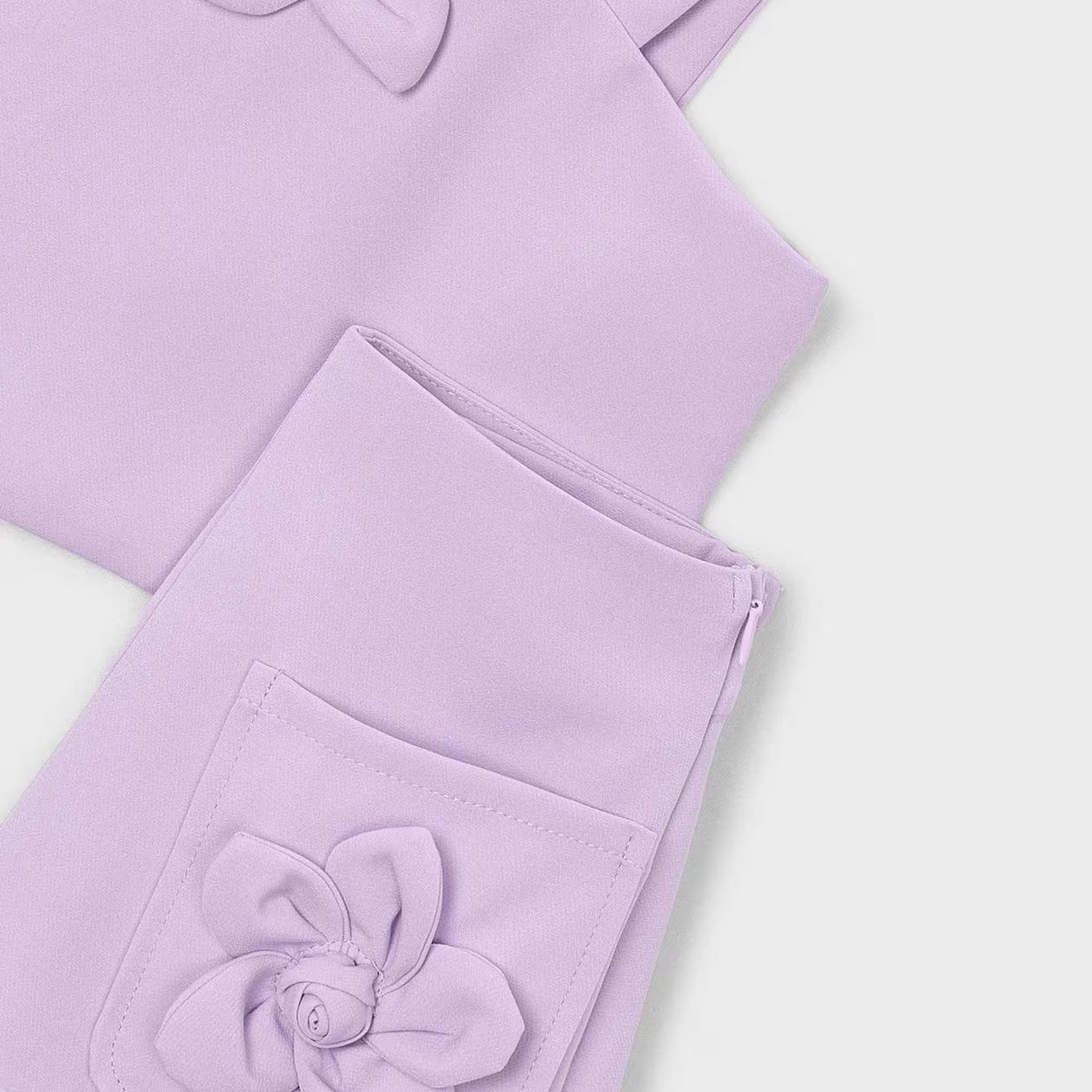Flower Applique Top + Shorts Set | Mauve