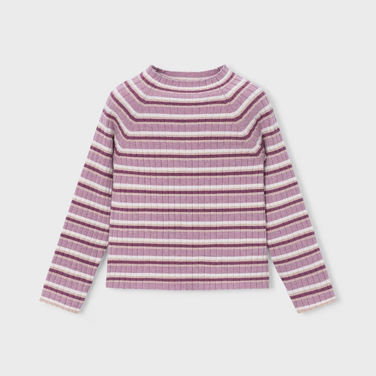 Knit Striped Sweater | Pink