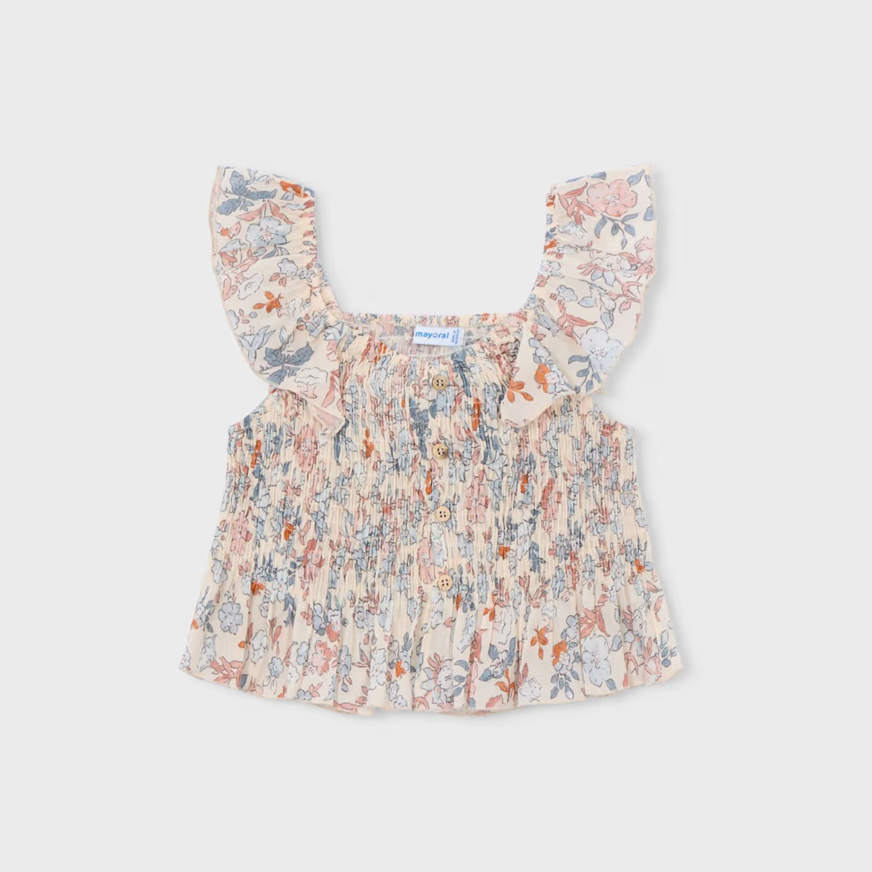 Patterned Floral Top + Skirt Set