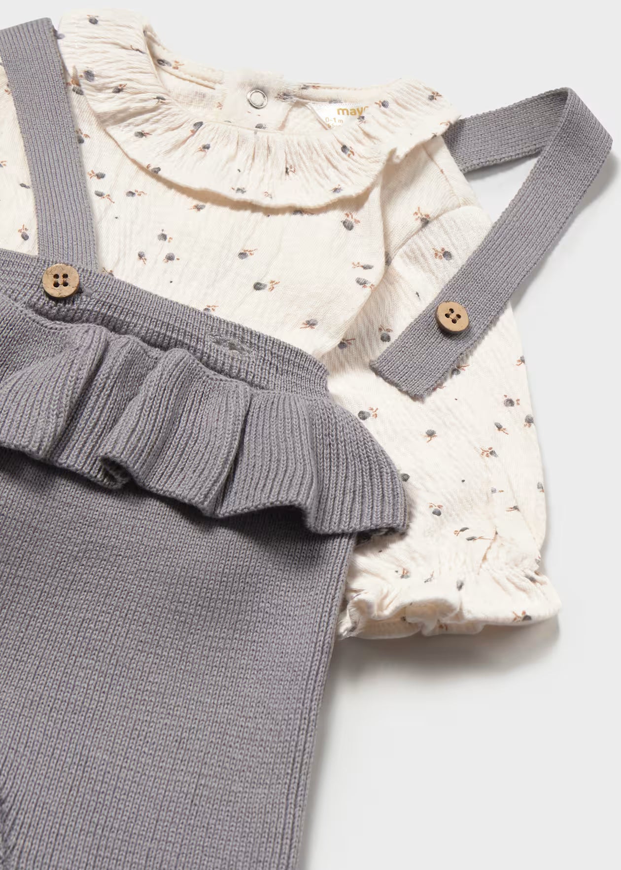 3 Piece Baby Girl Set | Knit Overalls
