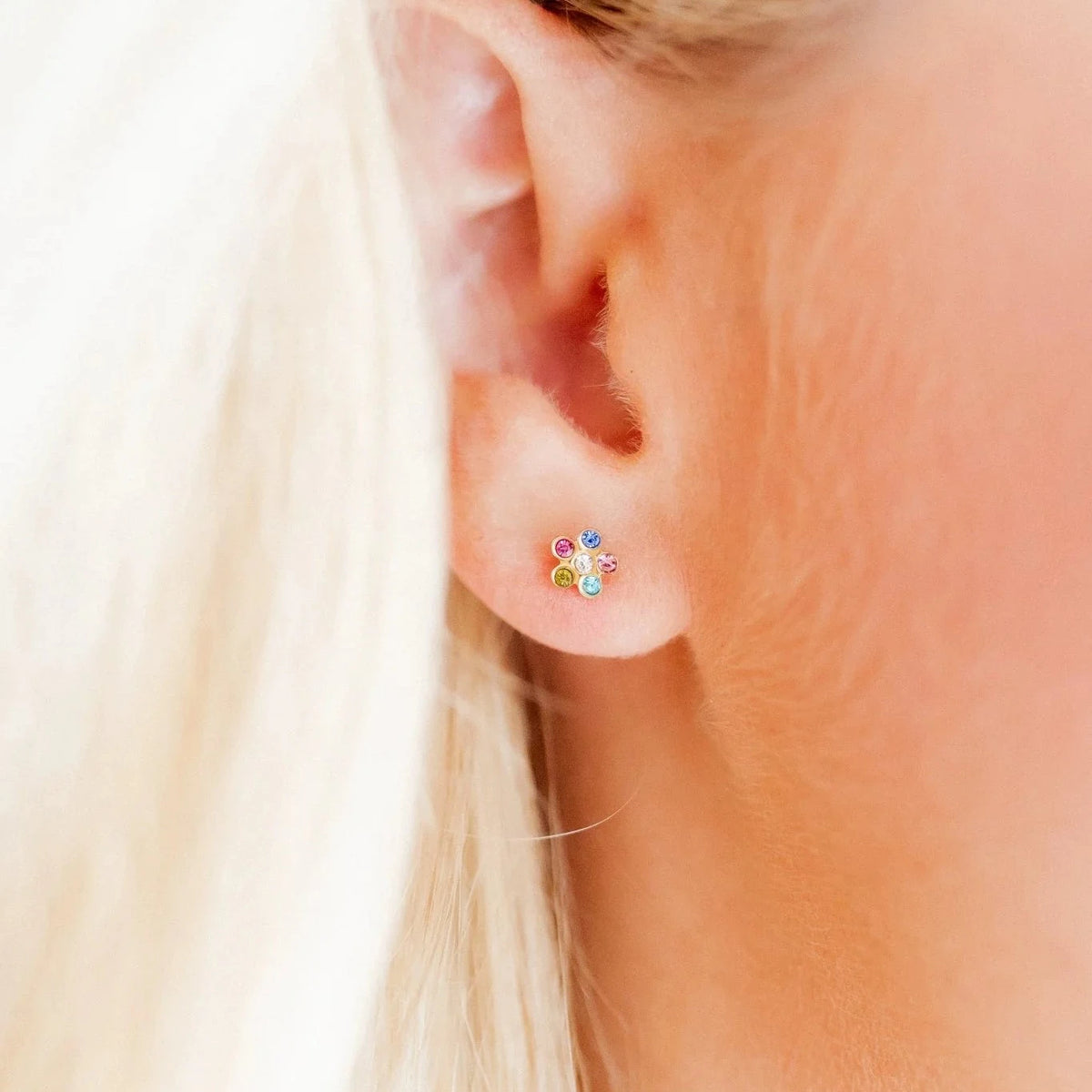 Screwback Stud Earrings | Lyla Flower Multi