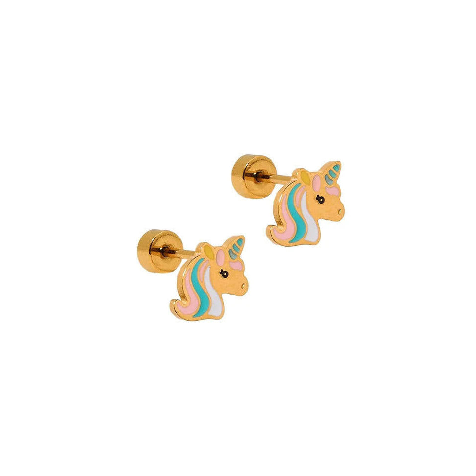 Screwback Stud Earrings | Unicorn