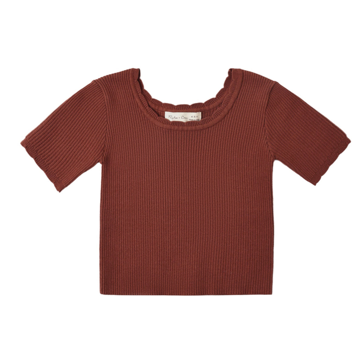 Scallop Tee | Brick