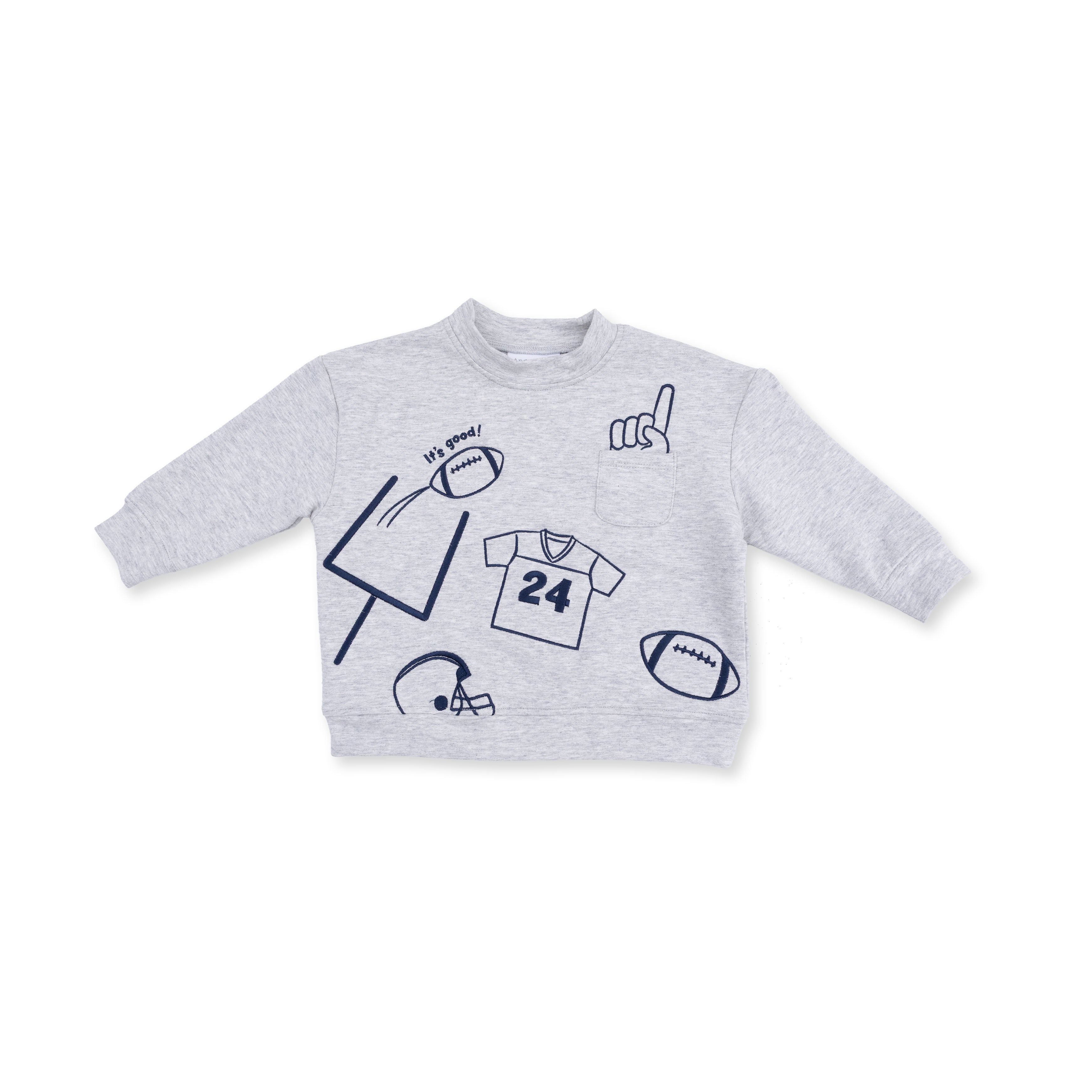Drop Sleeve Sweatshirt | Navy Football