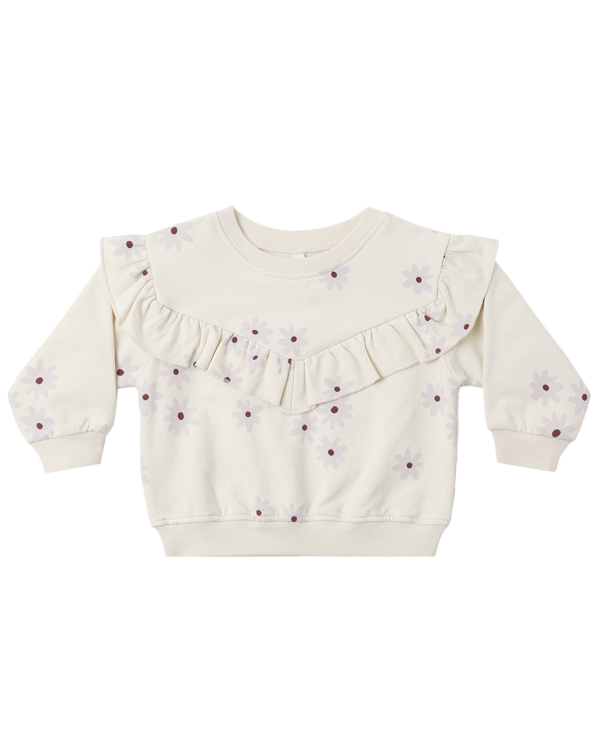 Ruffle Fleece Sweatshirt + Sweatpants | Blue Daisy