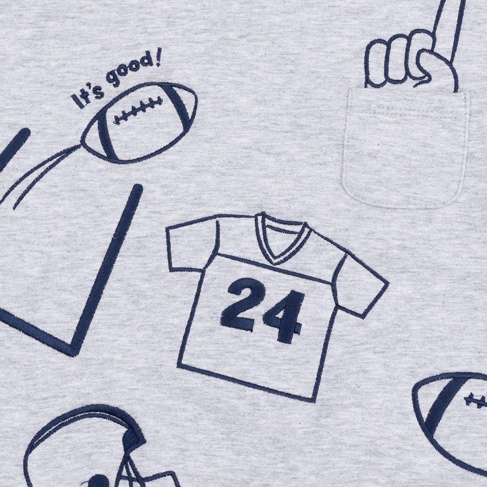 Drop Sleeve Sweatshirt | Navy Football