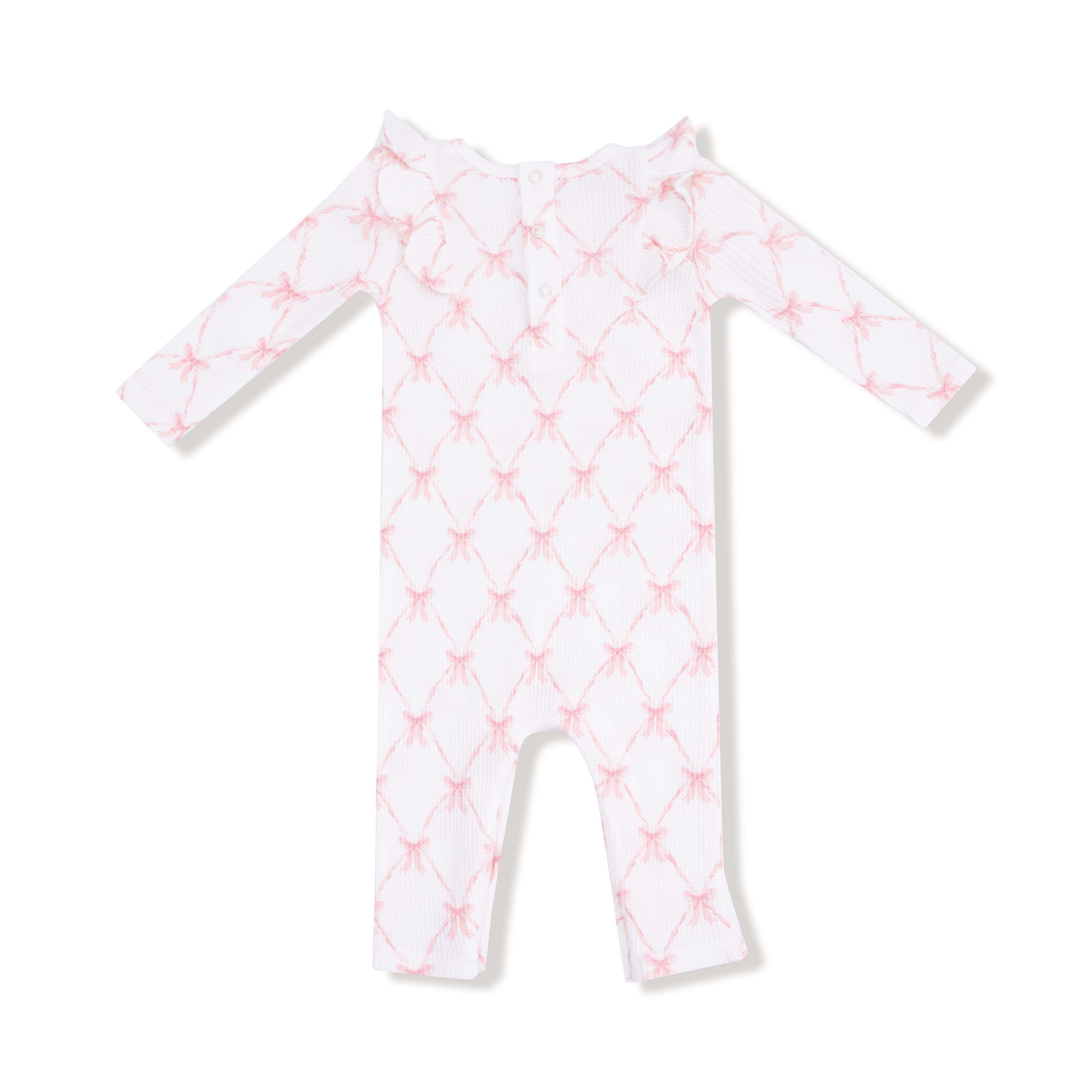 Ribbon Bow Trellis Ruffle Romper