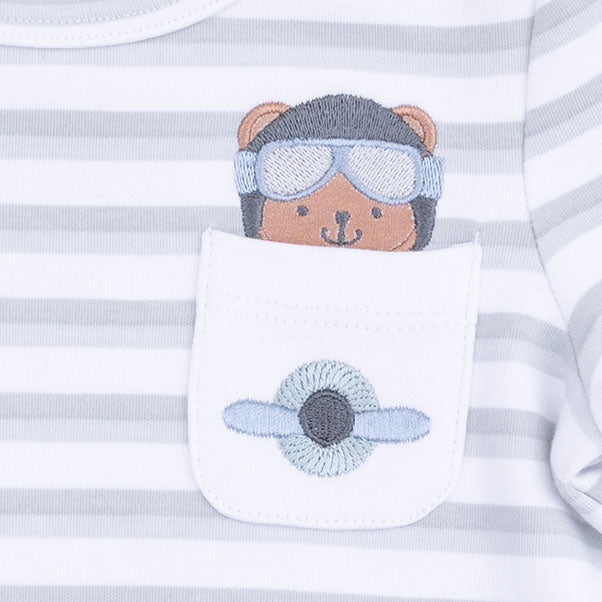 Long Sleeve Shirt | Vintage Airplane Pilot