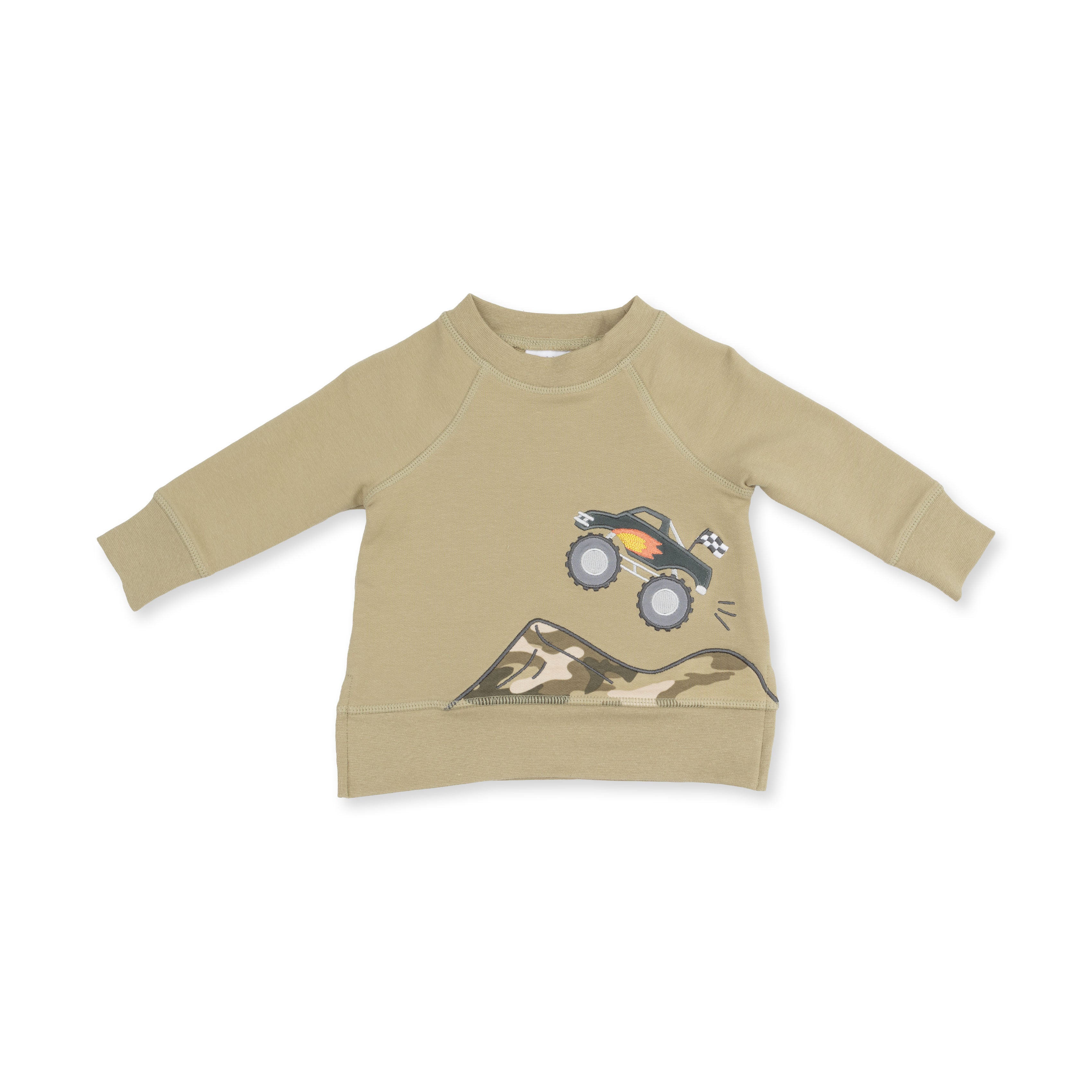 Drop Sleeve Sweatshirt | Camo French Terry