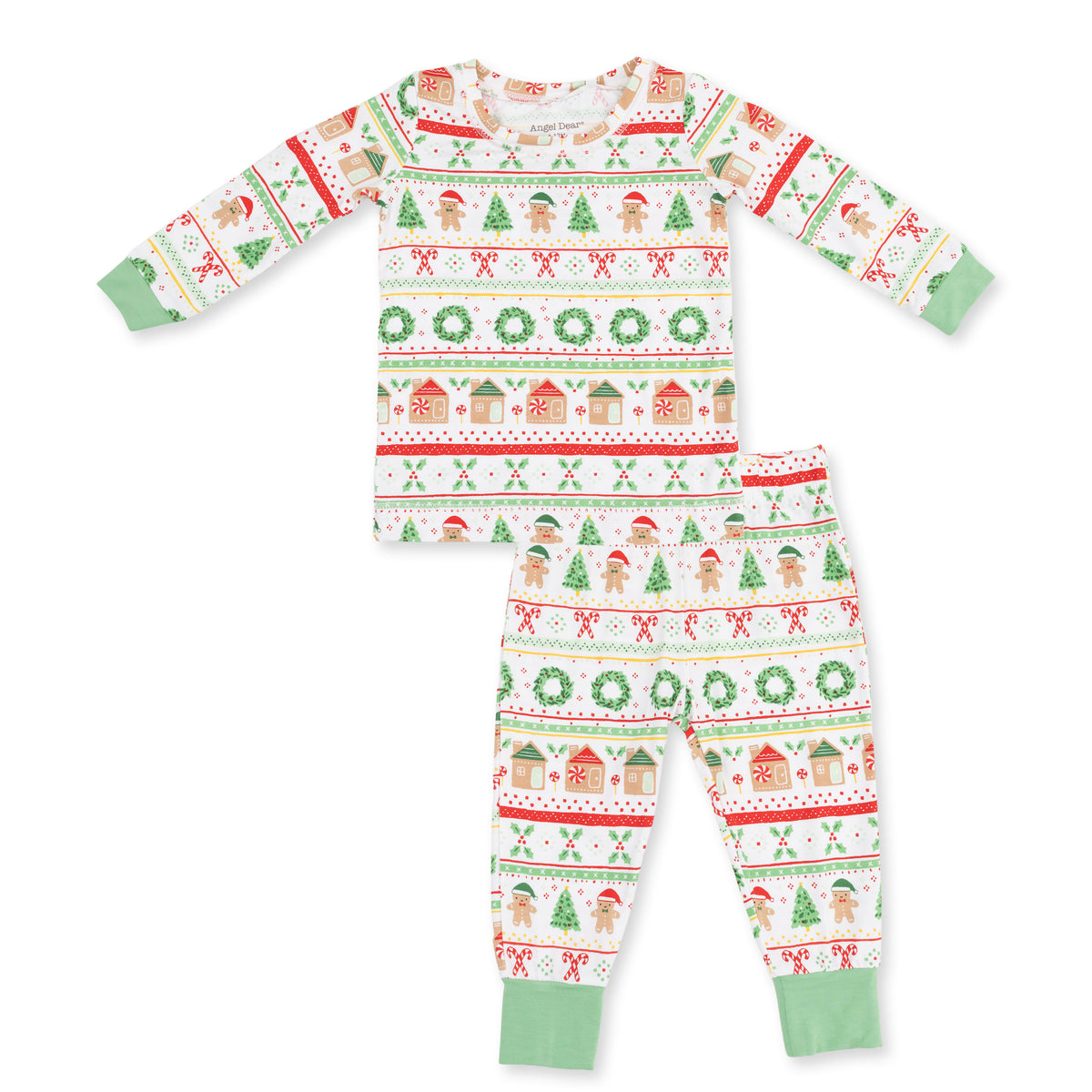 Long Sleeve Pajama Set | Gingerbread Fair Isle