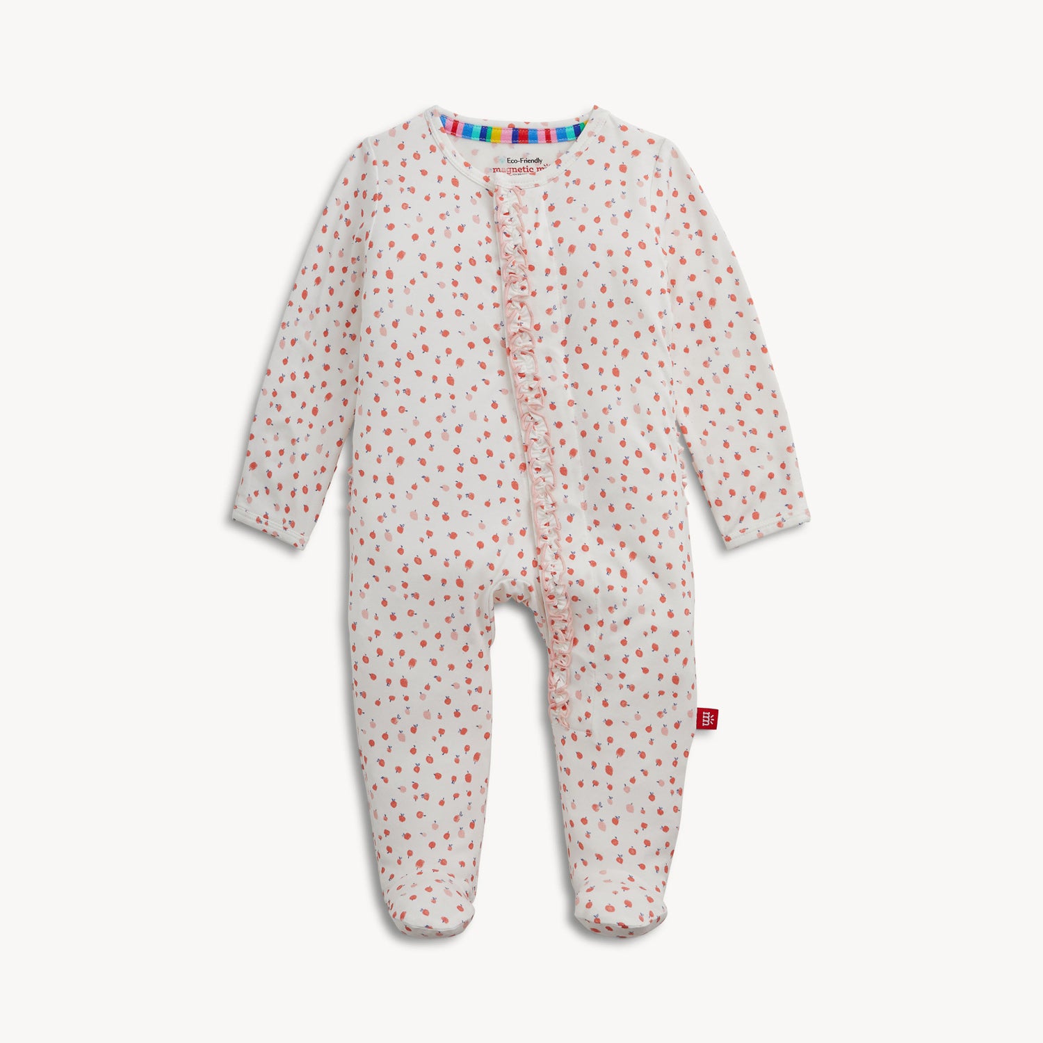Magnetic Me Ruffle Footie | Apple Blossom