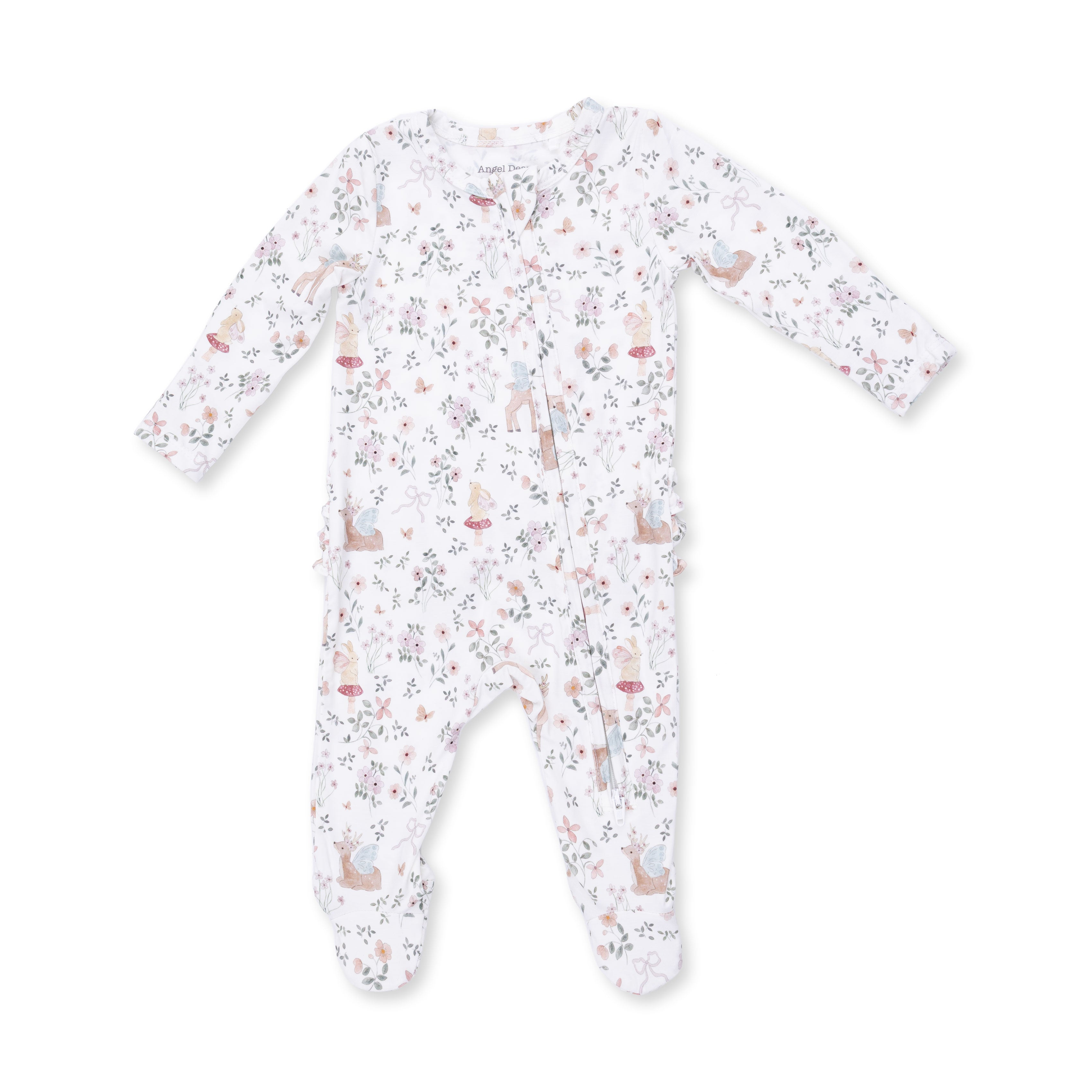 2 Way Zipper Ruffle Footie | Enchanted Woodland