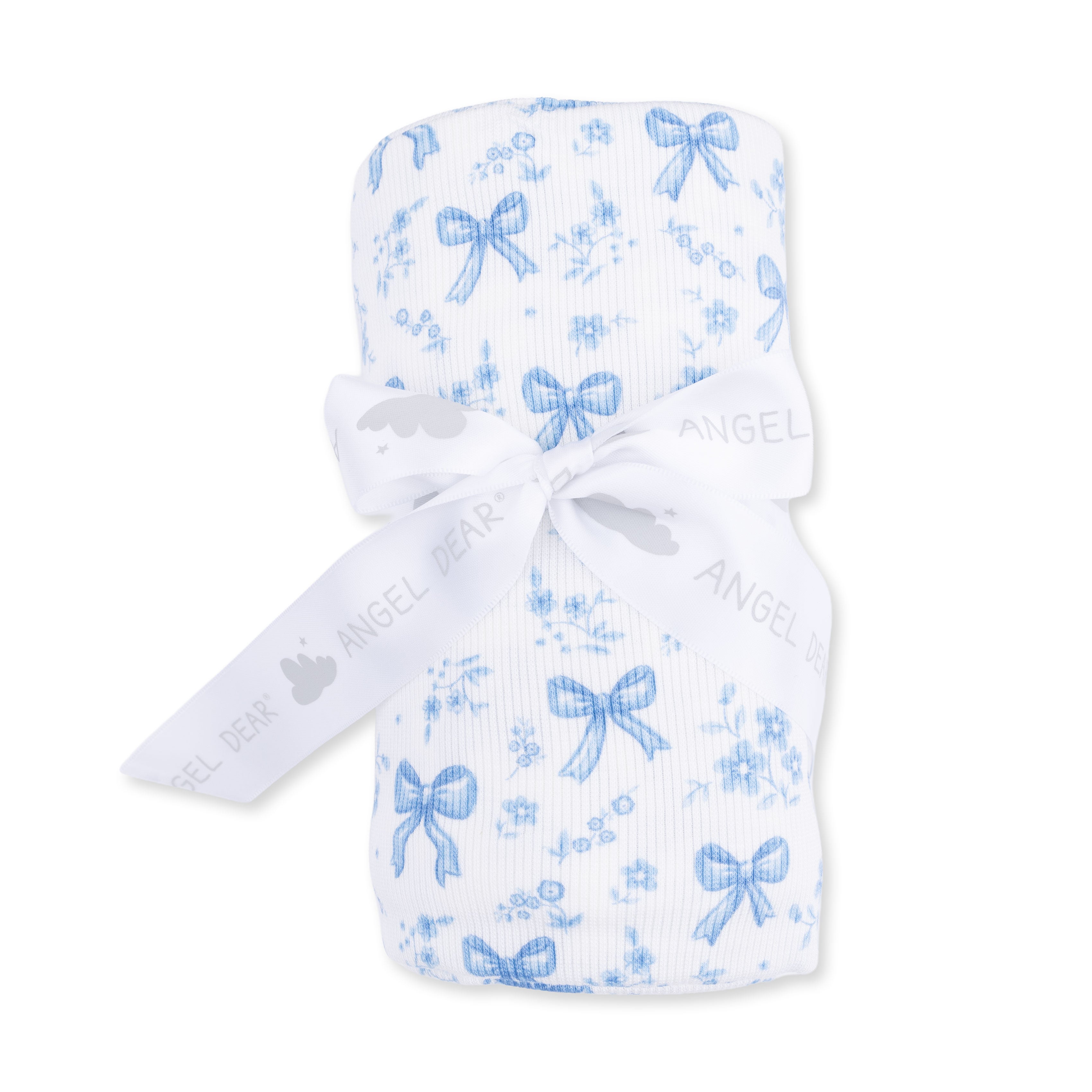 Swaddle Blanket | Blue Bows