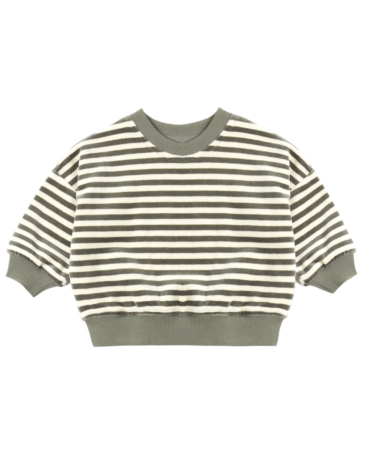 Velour Relaxed Sweatshirt + Sweatpants | Spruce Stripe