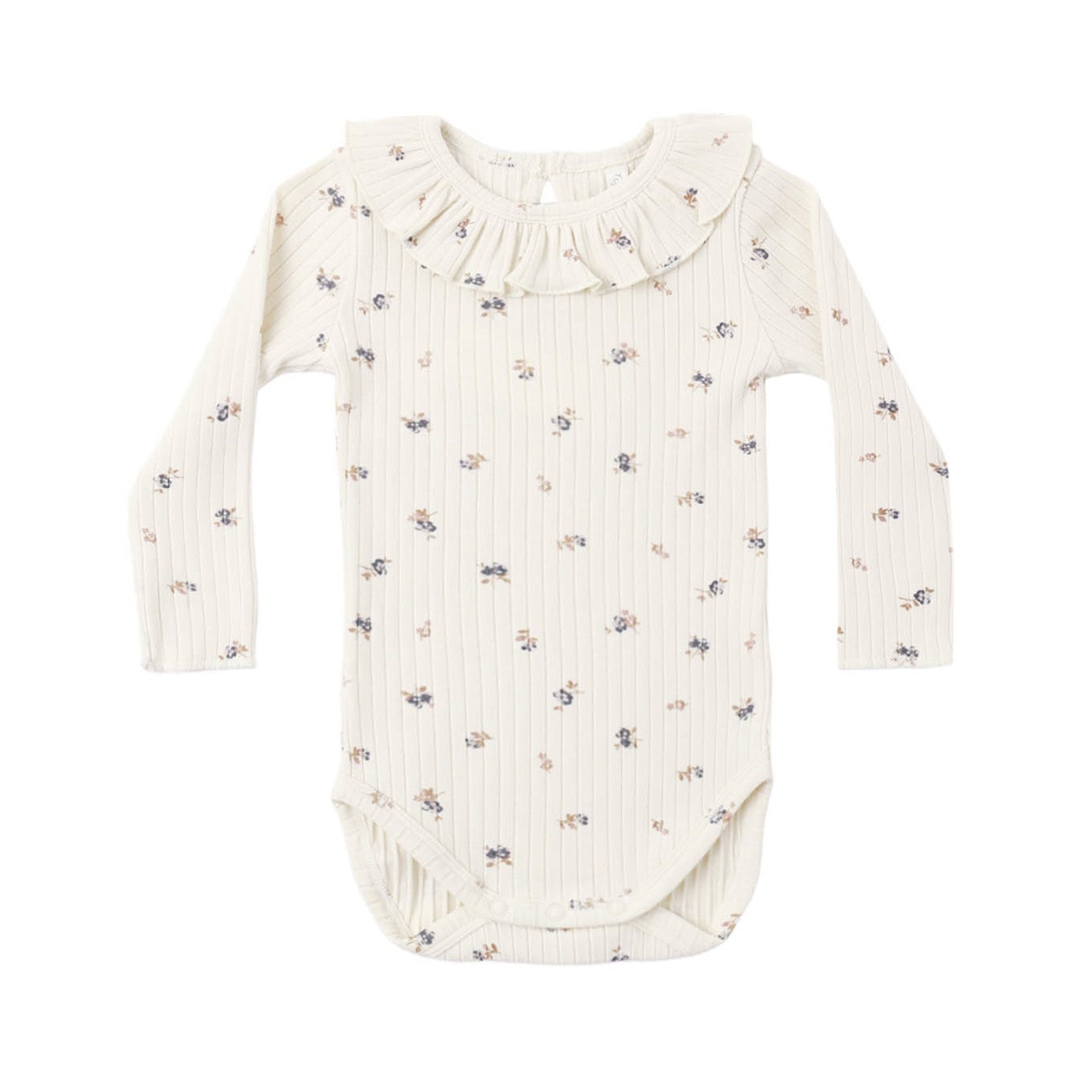 Ruffle Collar Bodysuit | Natural Ditsy