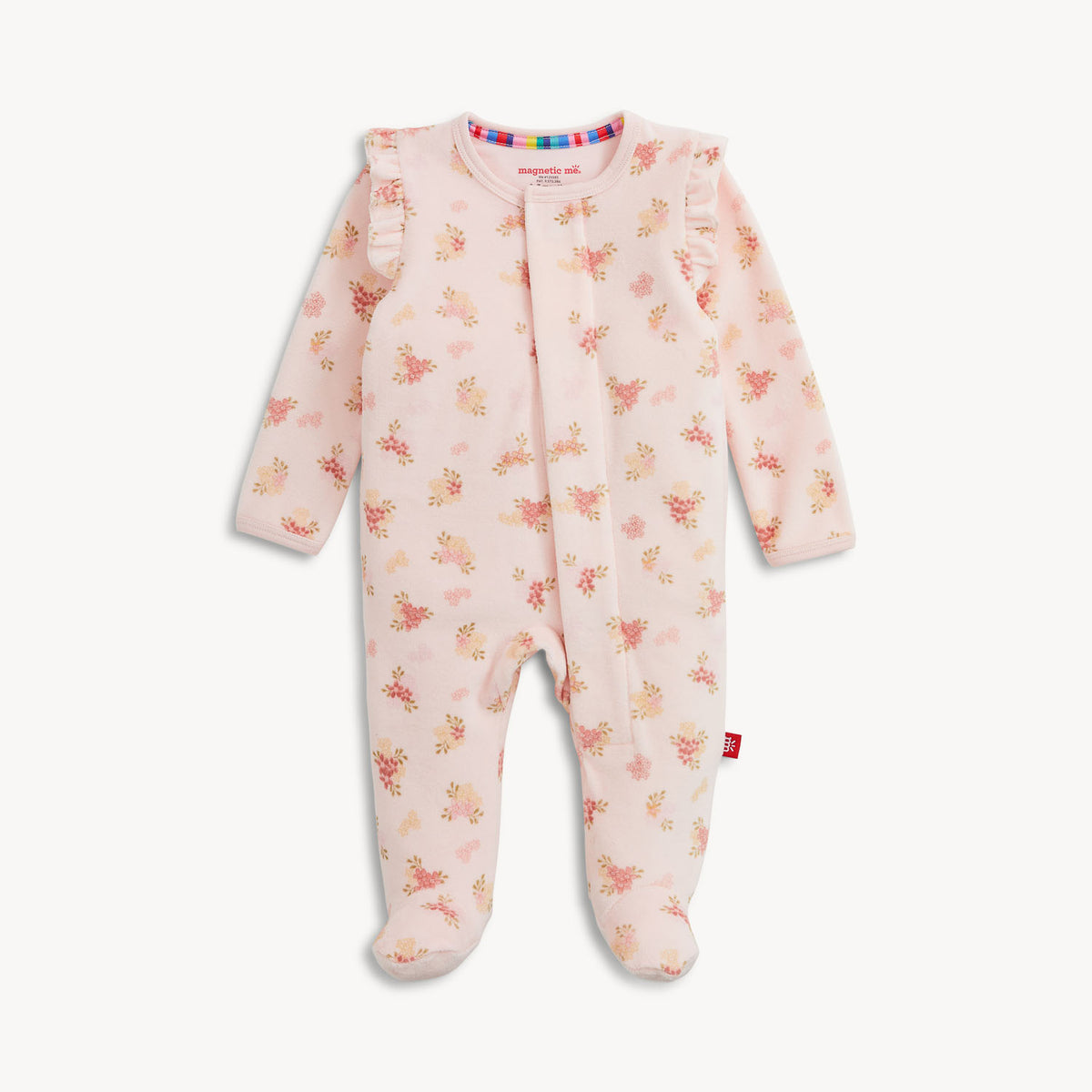Magnetic Me Velour Footie | Floral
