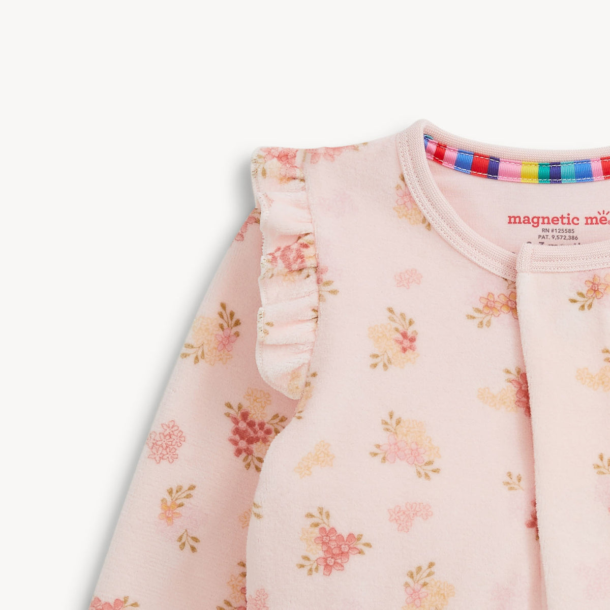 Magnetic Me Velour Footie | Floral